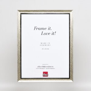 Marco de fotos de madera Effect Profil 40 Plata 50x65 cm con vidrio de museo