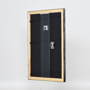 Marco de fotos de madera Effect Profil 40 Plata 60x90 cm Vidrio de museo