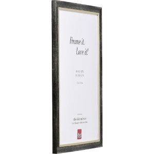 Marco de fotos de madera Effect Profil 40 Platin 70x100 cm con vidrio de museo