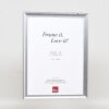 Marco de fotos de madera Effect Profil 41 en plata 10x15 cm con cristal de museo