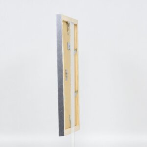 Marco de fotos de madera Effect Profil 41 Plateado 25x70 cm con cristal de museo