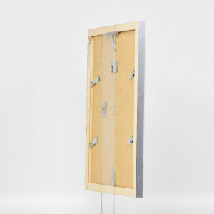Marco de fotos de madera Effect Profil 41 Plata 62x93 cm Vidrio museo