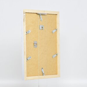 Marco de fotos de madera Effect Profil 41 Plata 62x93 cm Vidrio museo