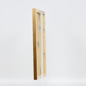 Marco de fotos de madera Efecto Profil 41 Antiguo Oro 70x70 cm con vidrio museo