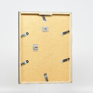 Marco de fotos Effect modelo 42 con marco de madera, vidrio museo plata, 21x28 cm