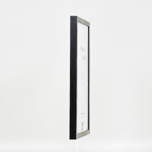 Marco de fotos Effect modelo 42 con marco de madera, vidrio museo plata, 21x28 cm