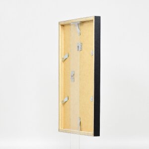 Marco de fotos de madera con perfil 42, cristal de museo plateado, 23x70 cm