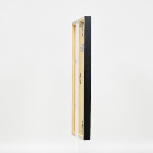 Marco de fotos de madera con perfil 42, cristal de museo plateado, 23x70 cm