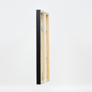 Marco de fotos effect de madera con perfil 42, vidrio de museo plata, 62x93 cm