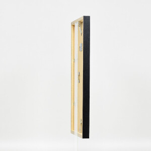 Marco de fotos effect de madera con perfil 42, vidrio de museo plata, 62x93 cm