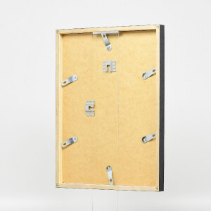 Marco de fotos Effect con perfil de madera 42, vidrio de museo plateado 70x100 cm