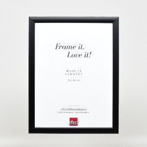 Marco de fotos de madera Effect Profil 43 Negro 10x15 cm con cristal de museo