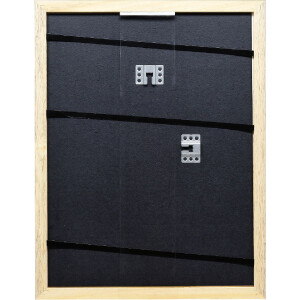 Marco de fotos de madera Effect Profil 43 Negro alto brillo 18x32 cm cristal de museo