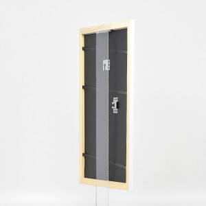 Marco de fotos de madera Effect Profil 43 blanco alto brillo 30x40 cm con vidrio de museo