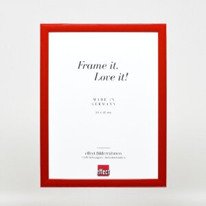 Marco de fotos de madera Effect Profil 43 rojo brillo 29,7x42 cm con cristal museo