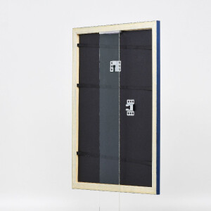 Marco de fotos de madera Effect Profil 43 royalblau 35x100 cm con vidrio museo