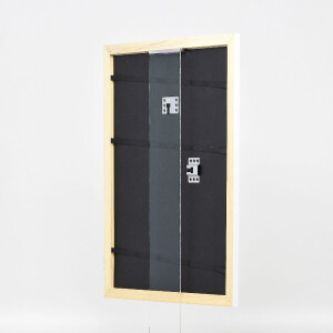 Marco de fotos de madera efecto Profil 43 blanco brillante 50x50 cm con vidrio museo