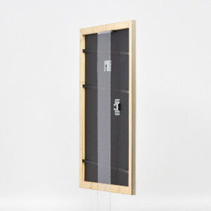 Marco de fotos de madera efect Profil 43 plata 50x60 cm con vidrio museo