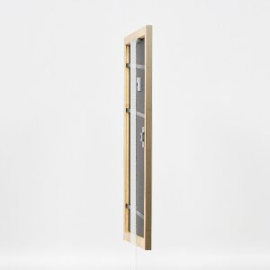 Marco de fotos de madera efect Profil 43 plata 50x60 cm con vidrio museo