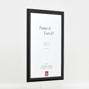 Marco de fotos de madera Effect Profil 43 Negro alto brillo 50x60 cm Cristal museo
