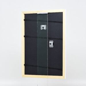 Marco de fotos de madera Effect Profil 43 blanco brillo 50x60 cm cristal museo