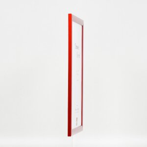 Marco de fotos de madera Effect Profil 43 Rojo Brillo 60x90 cm Vidrio Museo