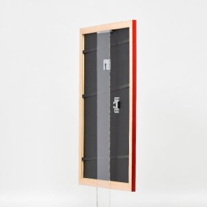 Marco de fotos de madera Effect Profil 43 rojo brillante 62x93 cm vidrio museo