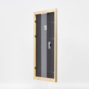 Marco de fotos de madera efect Profil 43 plata 70x70 cm Vidrio de museo