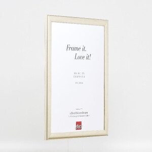 Marco de fotos de madera Effect Profil 43 plata 61x91,5 cm Vidrio de museo 0439-F2-01