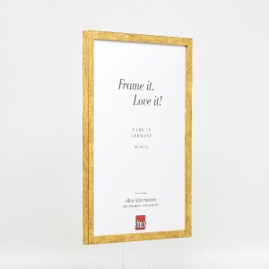 Marco de fotos de madera efecto Profil 51 antiguo oro 50x50 cm con cristal de museo