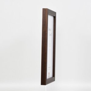 Efecto marco de madera Perfil 52 marrón oscuro 59,4x84,1 cm cristal de museo