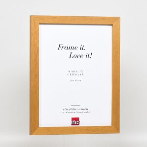 Efecto marco de madera Perfil 52 roble 59,4x84,1 cm cristal de museo