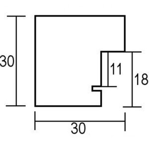 Efecto Marco de madera Perfil 52 blanco 60x90 cm Museo Vidrio