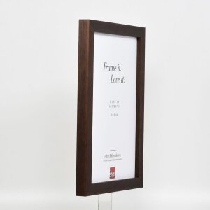 Efecto Marco de madera Perfil 52 marrón oscuro 62x93 cm cristal de museo