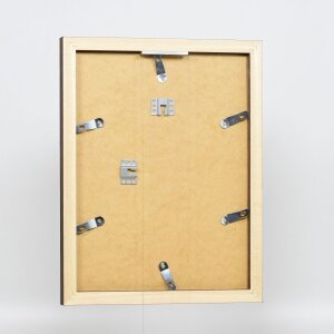 Efecto marco de madera Perfil 52 marrón oscuro 14,8x21 cm cristal de museo