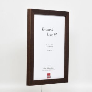 Efecto marco de madera Perfil 52 marrón oscuro 14,8x21 cm cristal de museo