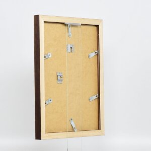 Efecto marco de madera Perfil 52 marrón oscuro 10,5x14,8 cm cristal de museo
