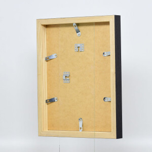 Efecto marco de madera perfil 55 negro 7x10 cm cristal de museo