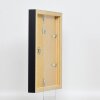 Efecto marco de madera perfil 55 negro 10x15 cm cristal de museo