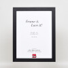 Efecto marco de madera perfil 55 negro 10x15 cm cristal de museo