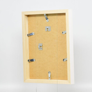 Marco de madera Effect Perfil 55 blanco 13x13 cm Vidrio de museo