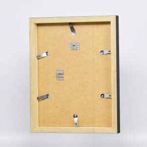 Efecto marco de madera perfil 55 negro 13x18 cm cristal de museo