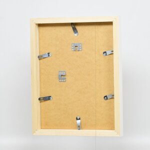 Efecto marco de madera perfil 55 blanco 20x20 cm cristal de museo