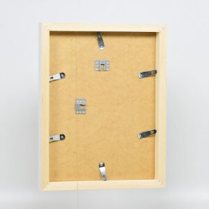 Efecto marco de madera perfil 55 blanco 20x20 cm cristal de museo
