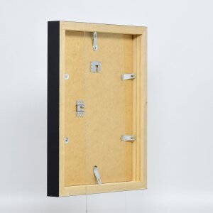 Efecto marco de madera perfil 55 negro 20x25 cm cristal de museo