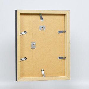 Efecto marco de madera perfil 55 negro 21x29,7 cm cristal de museo