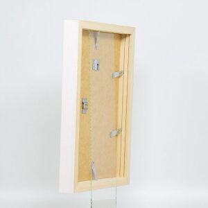 Efecto Marco de madera Perfil 55 blanco 25x60 cm Vidrio Museo