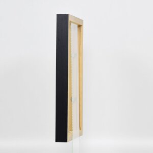 Efecto Marco de madera Perfil 55 negro 35x100 cm Vidrio Museo