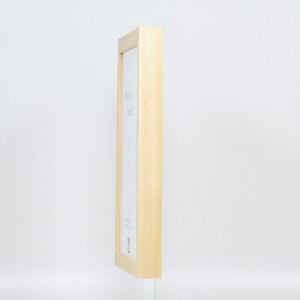 Efecto marco de madera perfil 55 natural 40x40 cm cristal de museo