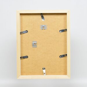 Efecto marco de madera perfil 55 blanco 50x60 cm cristal de museo